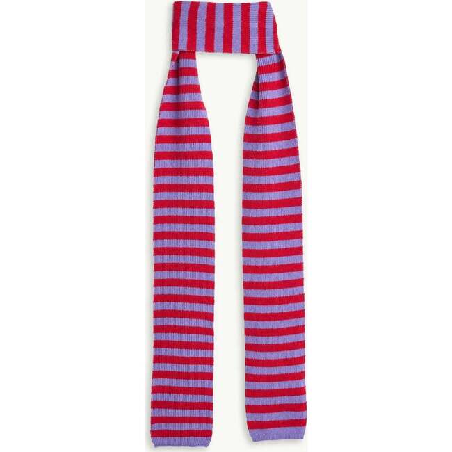 Adult Wool Blend Cardigan With Scarf, Berry Bloom