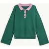 Adult Cotton Sweater, Emerald Hearts - Sweaters - 1 - thumbnail