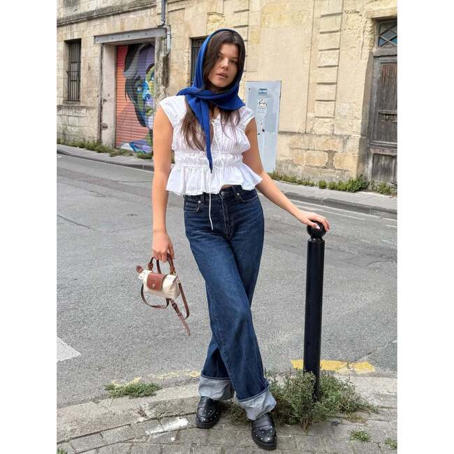 Adult Wool Blend Scarf, Cobalt - Scarves - 4