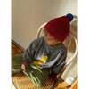 Children's Merino Wool Beanie, Cherry Pop - Hats - 3 - thumbnail