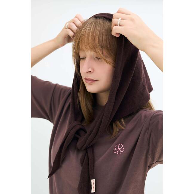 Adult Wool Blend Scarf, Chocolate Brown - Scarves - 5