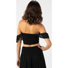 Hollie Crop Top, Black - Blouses - 3 - thumbnail