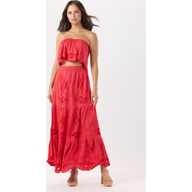 Heliconia Skirt, Ruby Red
