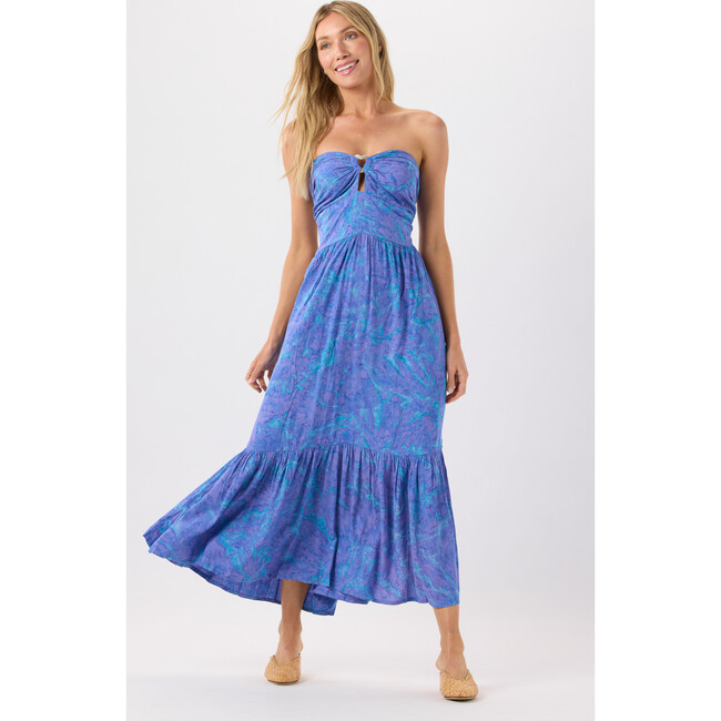 Honey Maxi Dress, Marbled Indigo