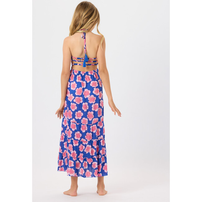 Kids Bellini Dress, Lanai Floral Royal Blue