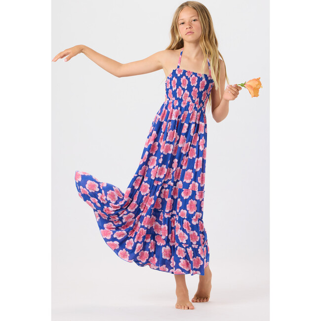 Kids Bellini Dress, Lanai Floral Royal Blue - Dresses - 4