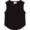 Tenly Rayon Rib Exposed Seam Tank Top, Black - Tank Tops - 1 - thumbnail