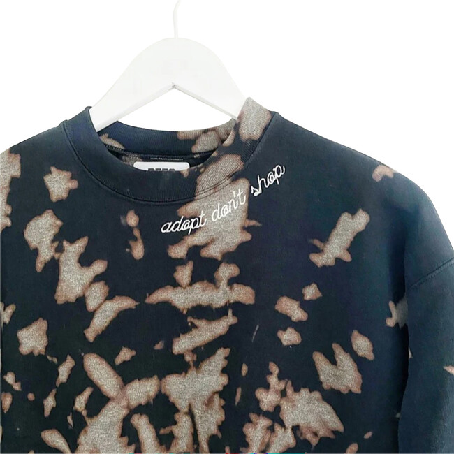 Personalized Women's Flip It Tie-Dye Embroidered Sweatshirt, Black