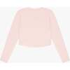 Tenly Rayon Rib Curved Hem L/S Top, Pink - T-Shirts - 2
