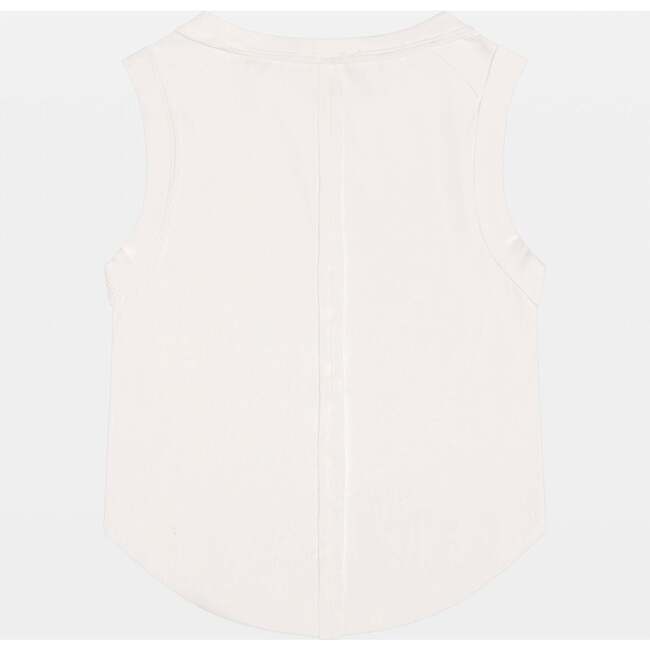 Tenly Rayon Rib Exposed Seam Tank Top, White