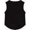 Tenly Rayon Rib Exposed Seam Tank Top, Black - Tank Tops - 3