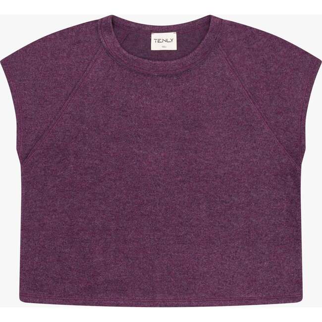Tenly Hacci Jersey Sleeveless Raglan Tee, Purple