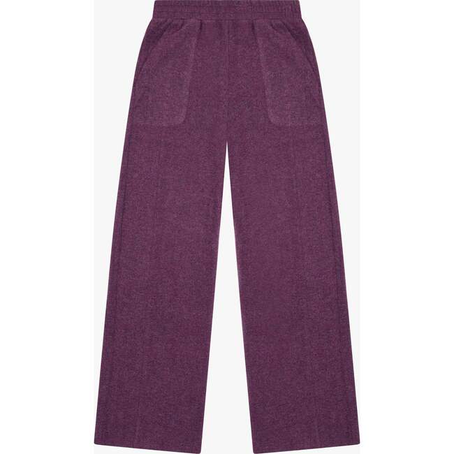 Tenly Hacci Jersey Wide Leg Pocket Pants, Purple