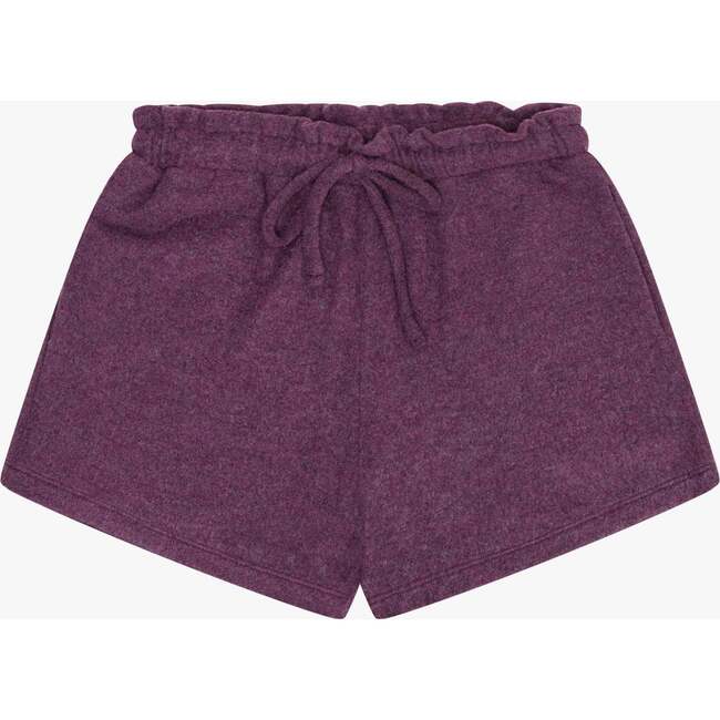 Tenly Hacci Jersey High Waist Drawstring Short, Purple