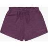 Tenly Hacci Jersey High Waist Drawstring Short, Purple - Shorts - 1 - thumbnail