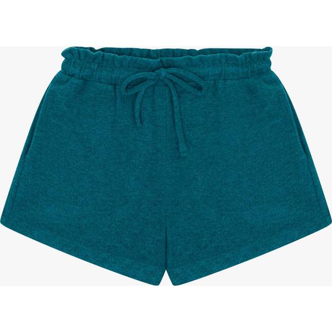 Tenly Hacci Jersey High Waist Drawstring Short, Blue