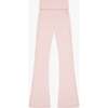 Tenly Hacci Rib Waisted Flared Pants, Pink - Pants - 1 - thumbnail