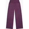 Tenly Hacci Jersey Wide Leg Pocket Pants, Purple - Pants - 2