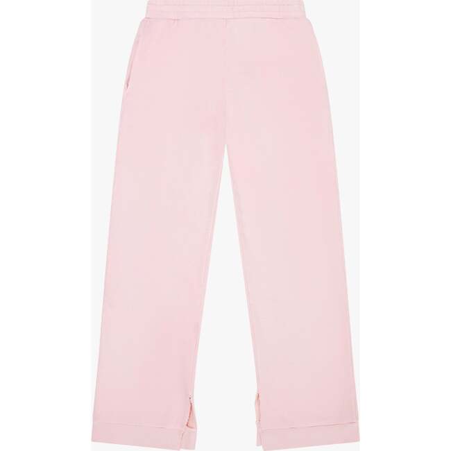 Tenly Cotton Fleece Split Hem Pocket Pant, Pink