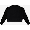 Tenly Cotton Fleece Reverse Insert Sweater, Black - Sweatshirts - 2