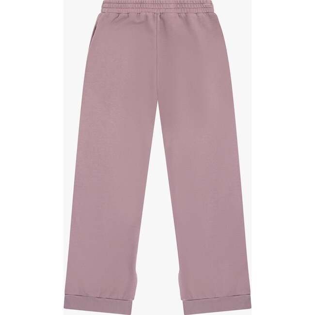 Tenly Cotton Fleece Split Hem Pocket Pant, Purple