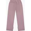 Tenly Cotton Fleece Split Hem Pocket Pant, Purple - Sweatpants - 2