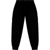 Tenly Cotton Fleece Cargo Jogger Pant, Black - Sweatpants - 2