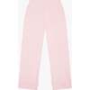 Tenly Cotton Fleece Split Hem Pocket Pant, Pink - Sweatpants - 2