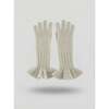 The Ruffle Cashmere Gloves, Cream - Gloves - 1 - thumbnail