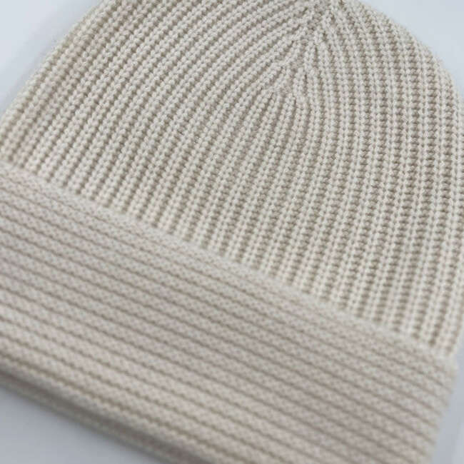 The Cocoon Cashmere Beanie, Cream - Winter Hats - 3
