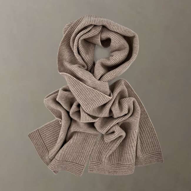 The Cocoon Cashmere Scarf, Heather Oatmeal