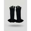 The Ruffle Cashmere Gloves, Black - Gloves - 1 - thumbnail