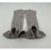 The Ruffle Cashmere Gloves, Heather Grey - Gloves - 2