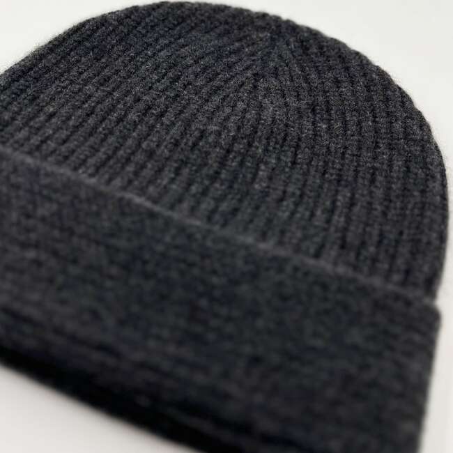The Cocoon Cashmere Beanie, Heather Slate - Winter Hats - 3