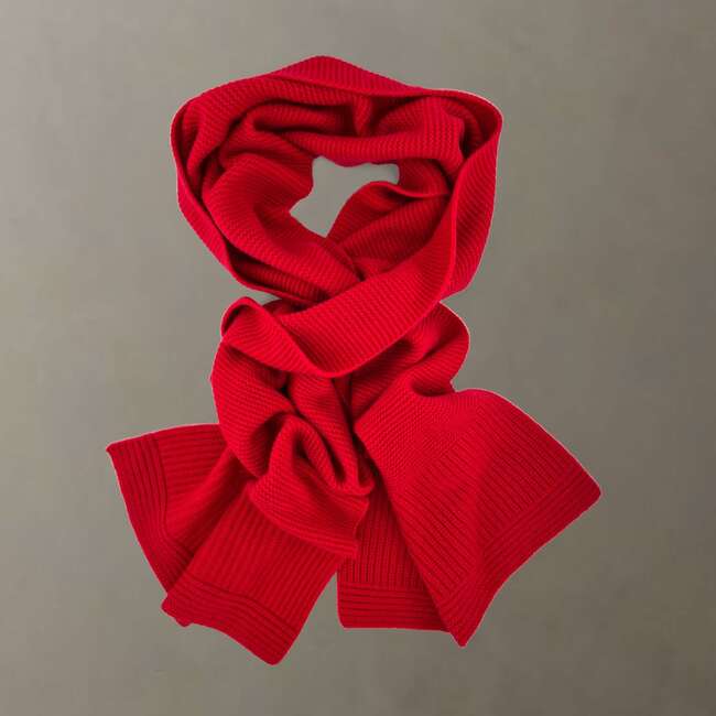 The Cocoon Cashmere Scarf, Tomato Red