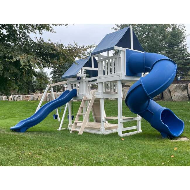 Premium Turbo Tube Slide for 7' Deck Height - Blue
