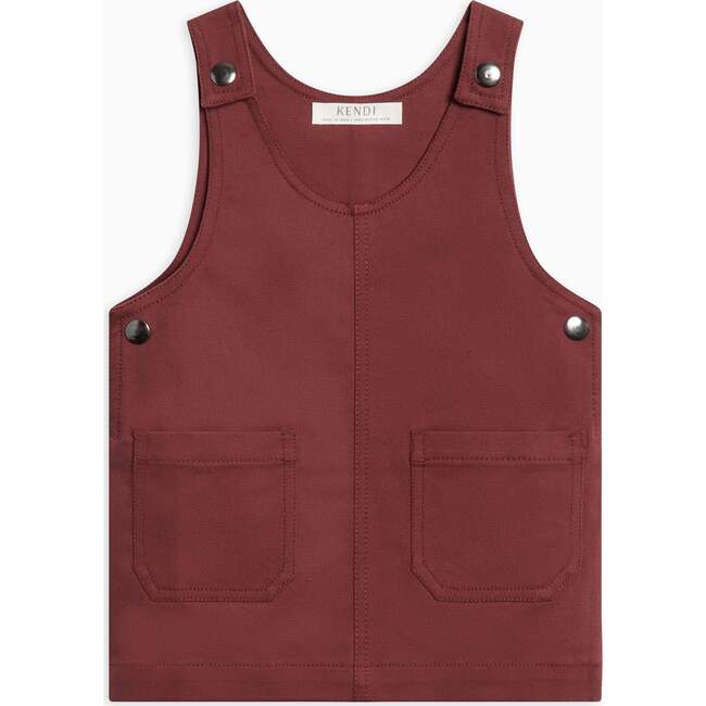 Alma Twill Jumper Dress Cranberry