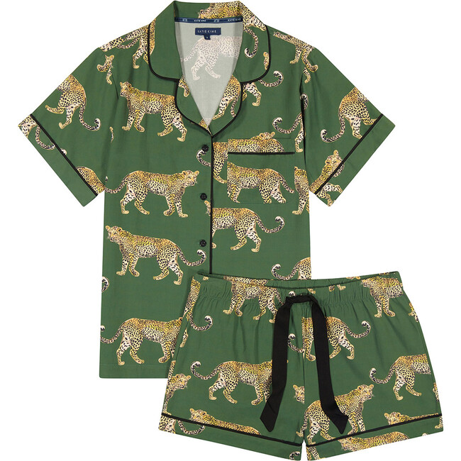 Women's Cheetah Pajama Shorts Set