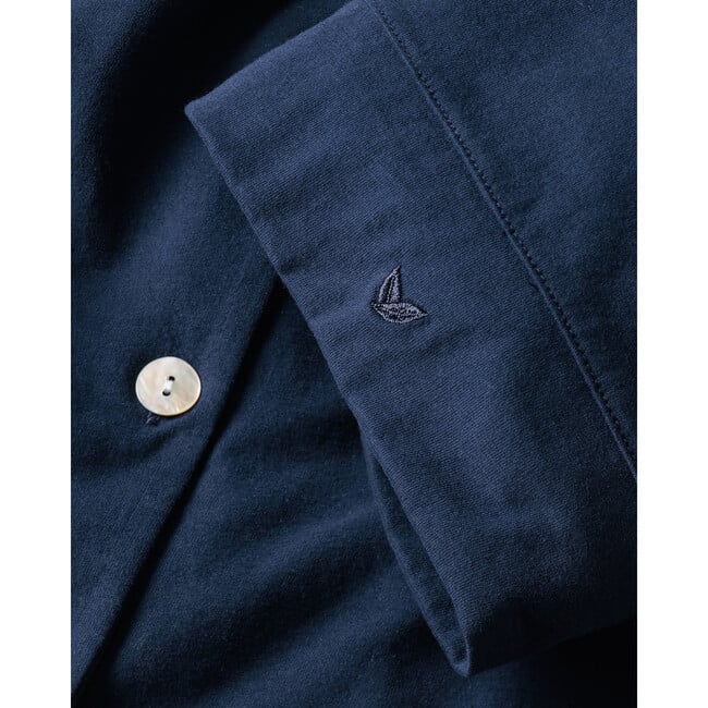 Olivia Wide Leg Pajama Set, Navy - Pajamas - 5