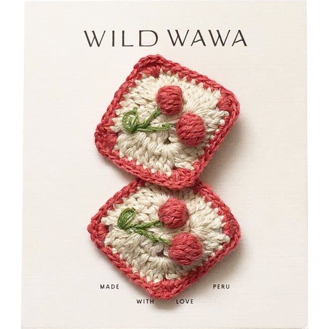 Crochet Clip Set, Cherry