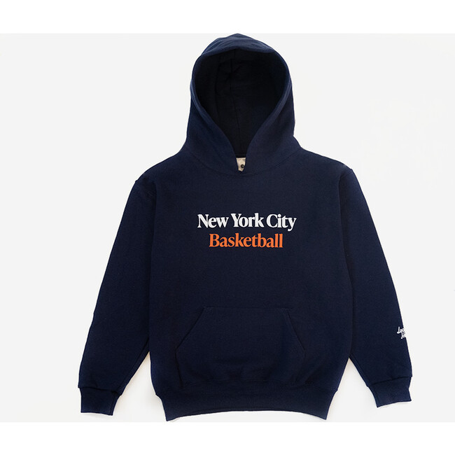 Kids New York City Basketball Hoodie, Navy