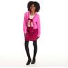 Big Kids Cardigan Sweater W/Bow, Pink Eyelash - Mixed Apparel Set - 5 - thumbnail