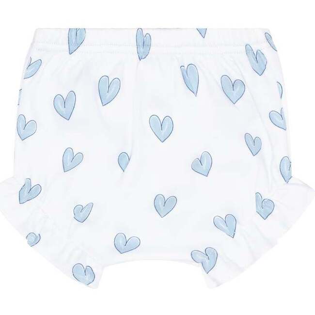 Blue Heart Print Diaper Cover Set - Mixed Apparel Set - 3