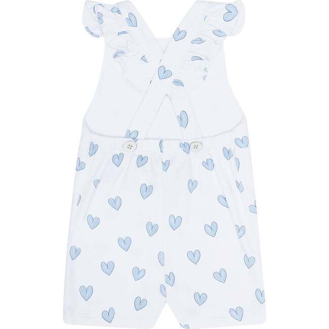 Blue Heart Print Romper - Rompers - 3