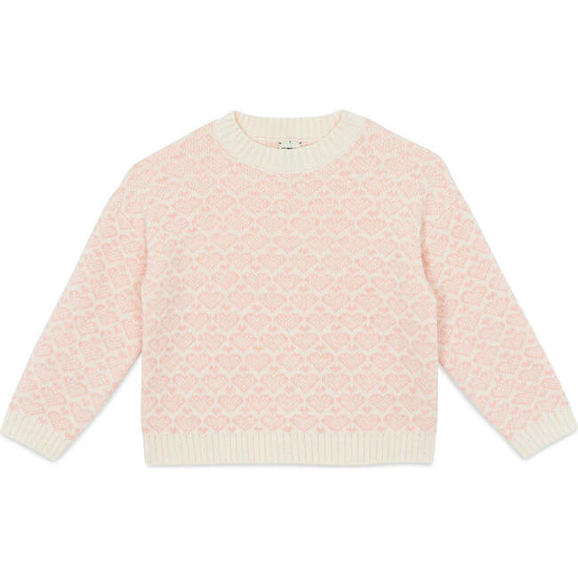 Lovely Hearts Sweater, Ecru Ecru