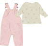 Sweet Hearts Blouse and Overalls Outfit Pink - Mixed Apparel Set - 3 - thumbnail