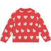 Mila Heart Sweater, Rose Faroe Pink - Sweaters - 2 - thumbnail