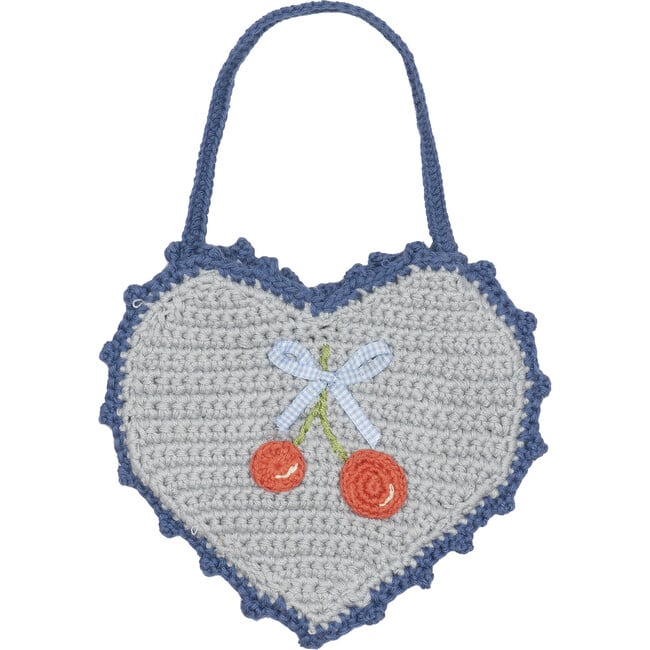 Crochet Heart Purse, Baby Blues