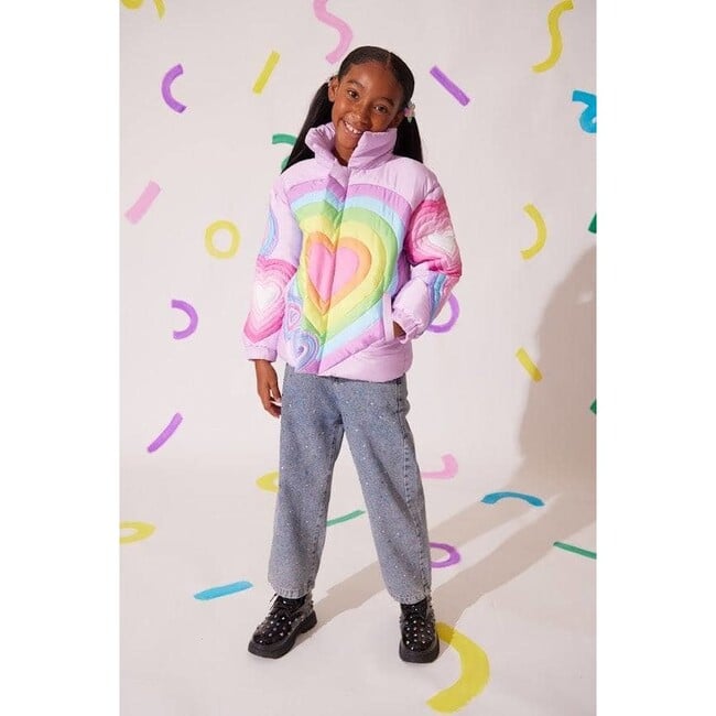 Rainbow Heart Puffer - Jackets - 5