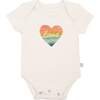 Graphic Bodysuit, Loved Rainbow Heart - Onesies - 1 - thumbnail